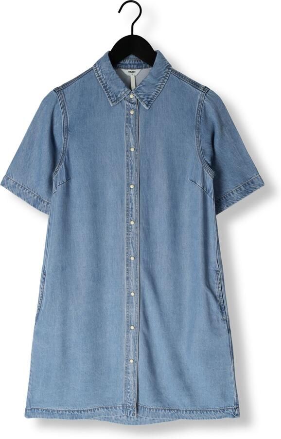 OBJECT Dames Jurken Objframe 2 4 Re Denim Dress Blauw - Foto 4