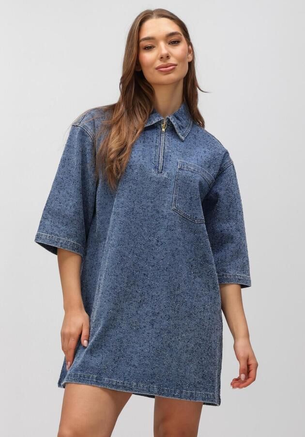 OBJECT Dames Jurken Objfrida 3 4 Sleeve Lo Dress Blauw