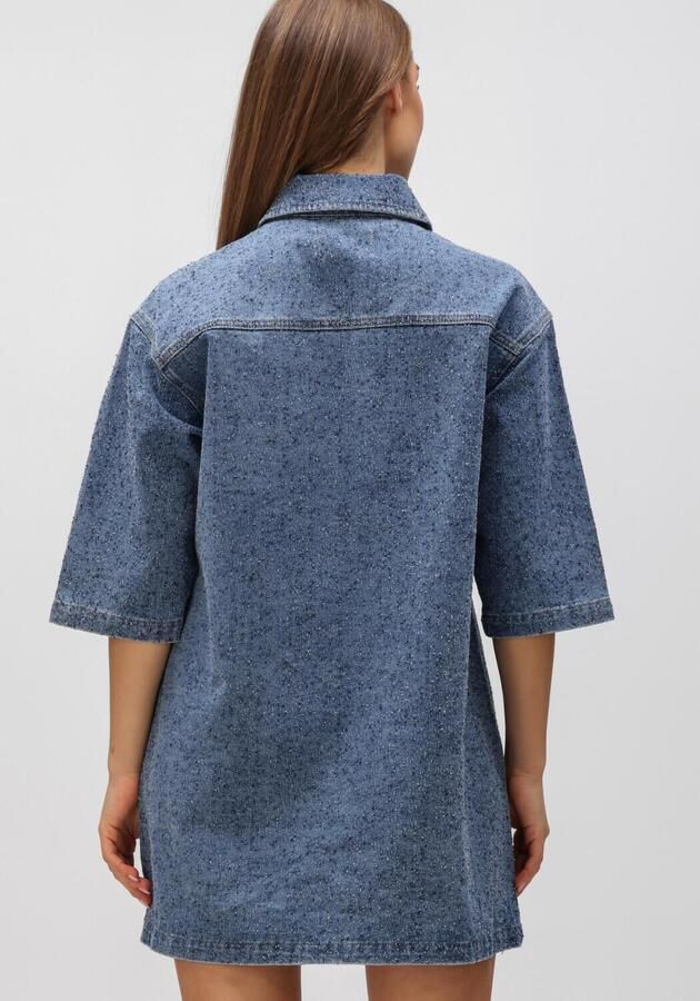 OBJECT Dames Jurken Objfrida 3 4 Sleeve Lo Dress Blauw - Foto 3