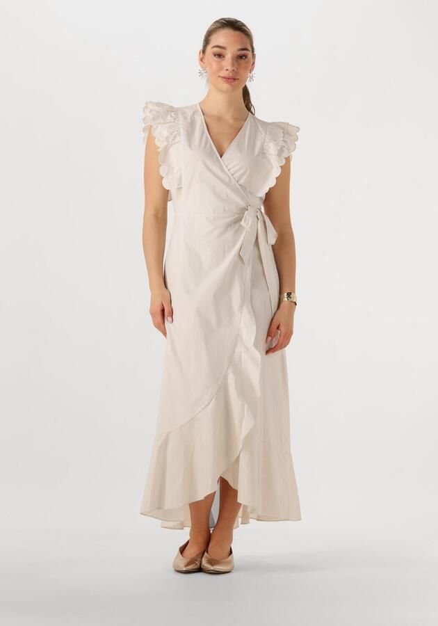OBJECT Dames Jurken Objhope Papaya S s Wrap Dress Beige - Foto 4