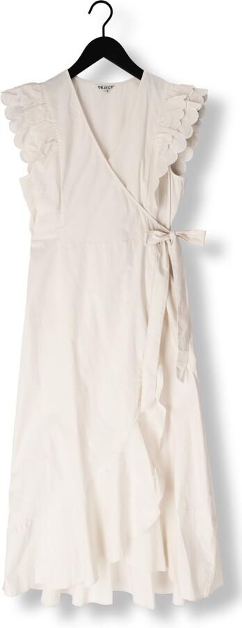 OBJECT Dames Jurken Objhope Papaya S s Wrap Dress Beige - Foto 3