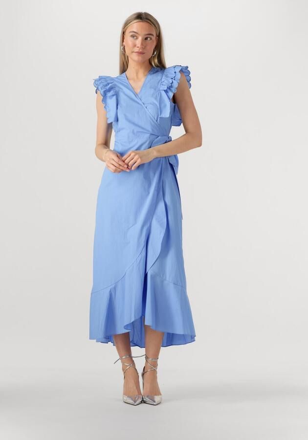 OBJECT Dames Jurken Objhope Papaya S s Wrap Dress Lichtblauw - Foto 4