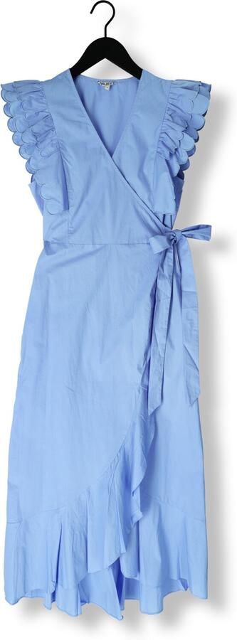 OBJECT Dames Jurken Objhope Papaya S s Wrap Dress Lichtblauw - Foto 3