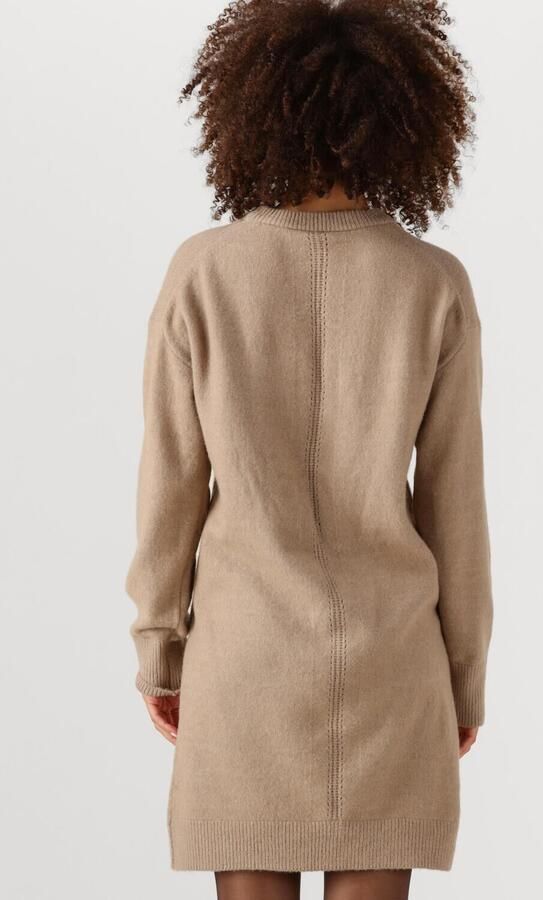 OBJECT Dames Jurken Objjuno L s Re O-neck Knit Dress Beige - Foto 3