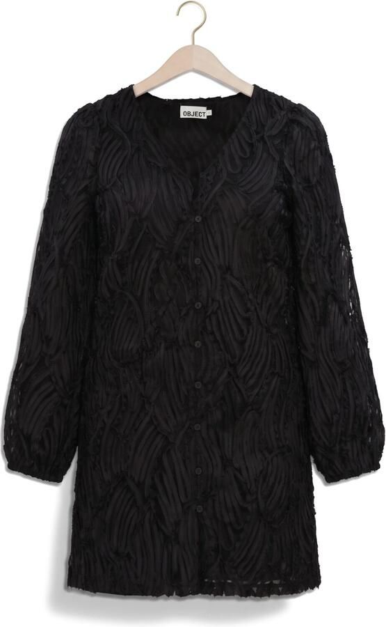 OBJECT Dames Jurken Objlucie Luka L s Re Dress 147 Div Zwart - Foto 4
