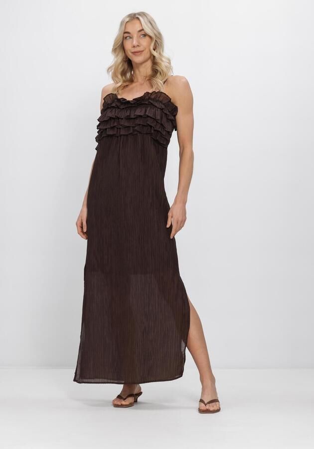 OBJECT Dames Jurken Objlyne S l Re Long Dress Bruin