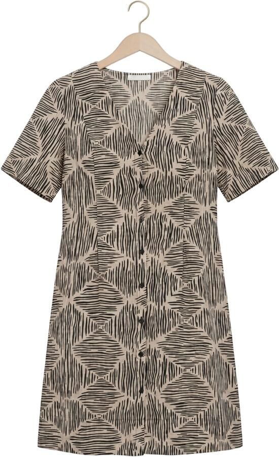 OBJECT Dames Jurken Objnaja S s V-neckshort Dress Creme - Foto 4