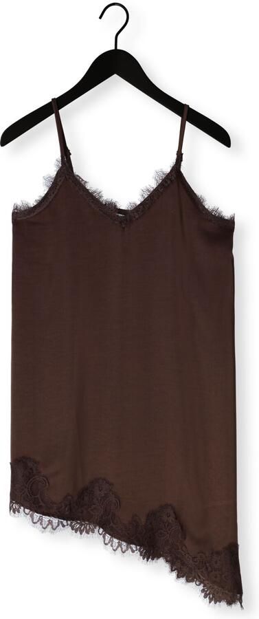 OBJECT Dames Jurken Objnaline Reg Slip Lace Dress Bruin - Foto 4