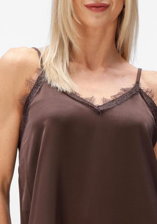 OBJECT Dames Jurken Objnaline Reg Slip Lace Dress Bruin - Foto 3
