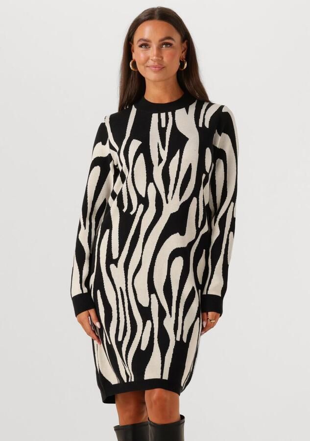 OBJECT Dames Jurken Objray L s Knit Dress Aop Multi - Foto 4