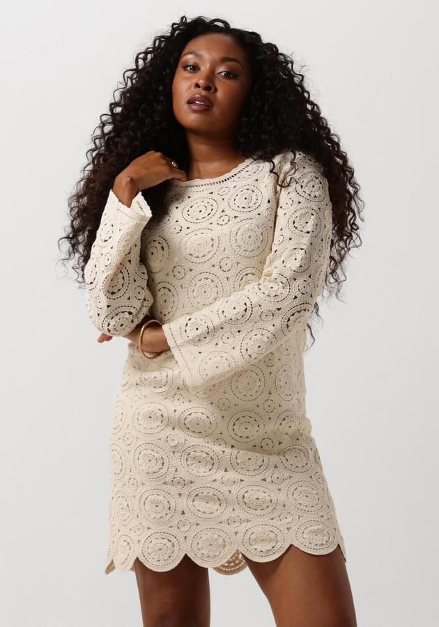 OBJECT Dames Jurken Objray L s Knit Dress Gebroken Wit - Foto 4