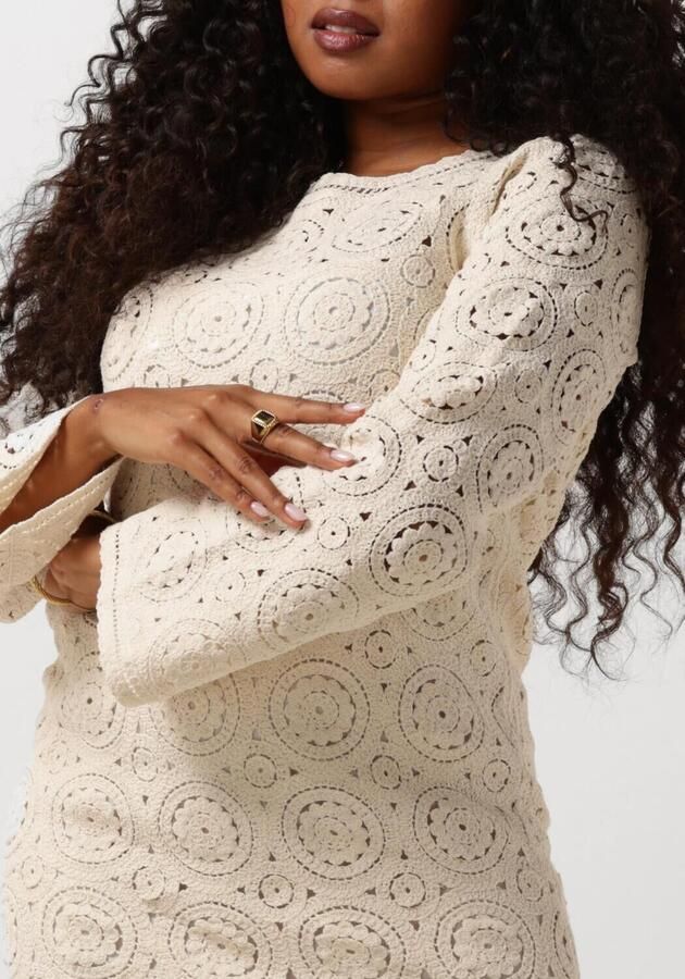 OBJECT Dames Jurken Objray L s Knit Dress Gebroken Wit - Foto 2