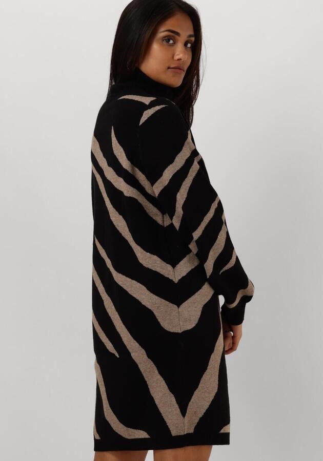 Object Zwarte Gebreide Coljurk Stijlvol Comfort Black Dames