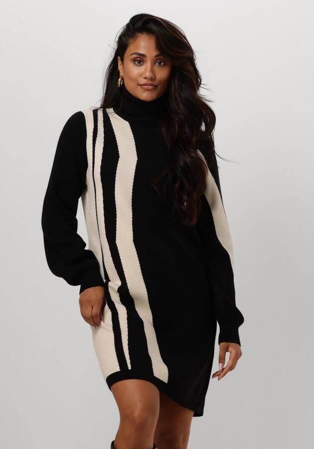 OBJECT Dames Jurken Objray L s Knit Rollneck Dress Zwart - Foto 4