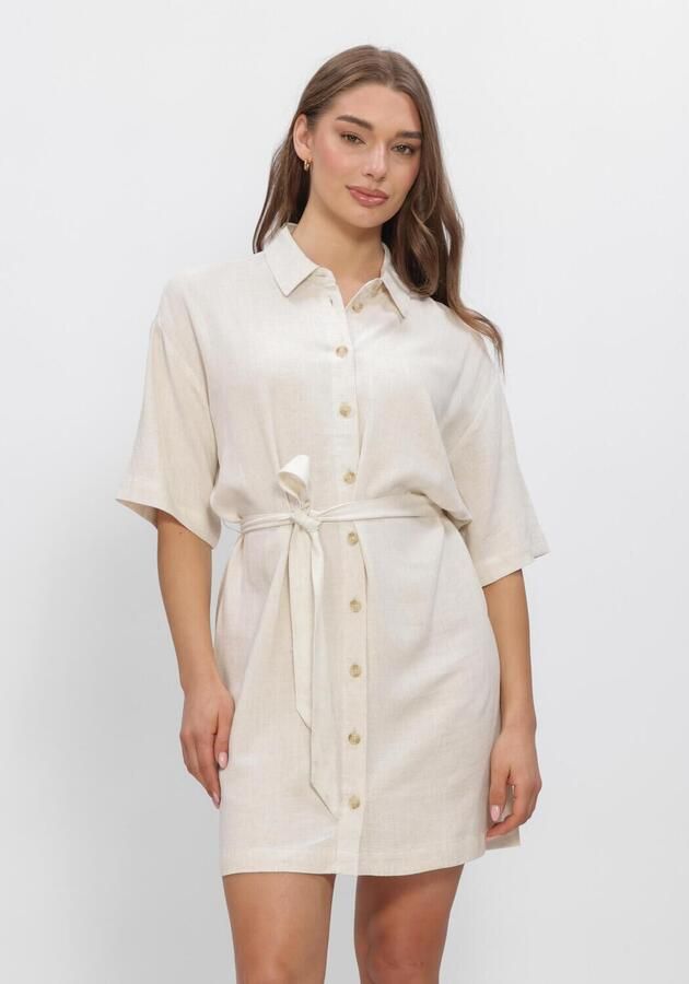 OBJECT Dames Jurken Objsanne 2 4 Lo Shirt Dress Ecru