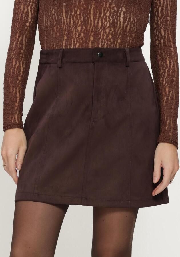 OBJECT Dames Rokken Objallie Hw Short Skirt R Bruin - Foto 4
