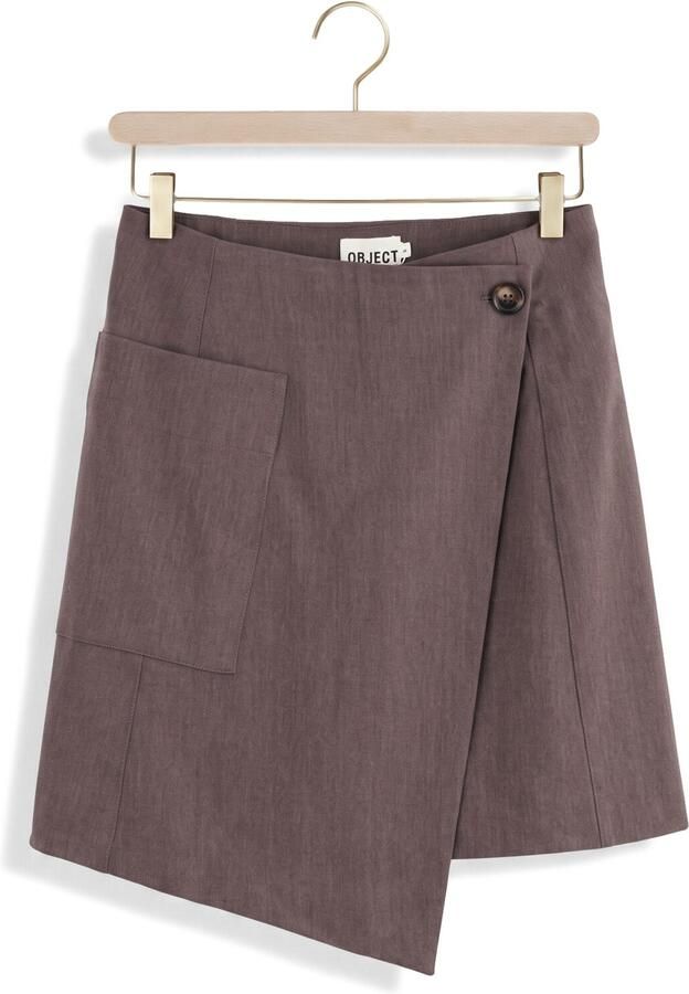 OBJECT Dames Rokken Objlisa Re Wrap Skirt Bruin - Foto 4