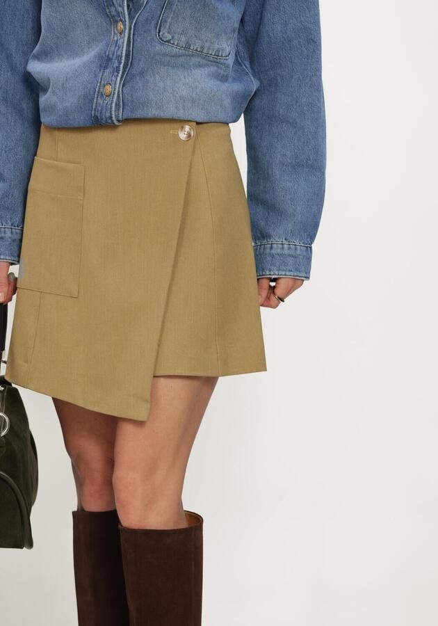 OBJECT Dames Rokken Objlisa Re Wrap Skirt Khaki - Foto 4
