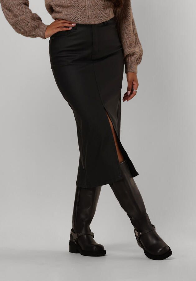 Object Kokerrok in midilengte met knoop- en ritssluiting - Foto 4