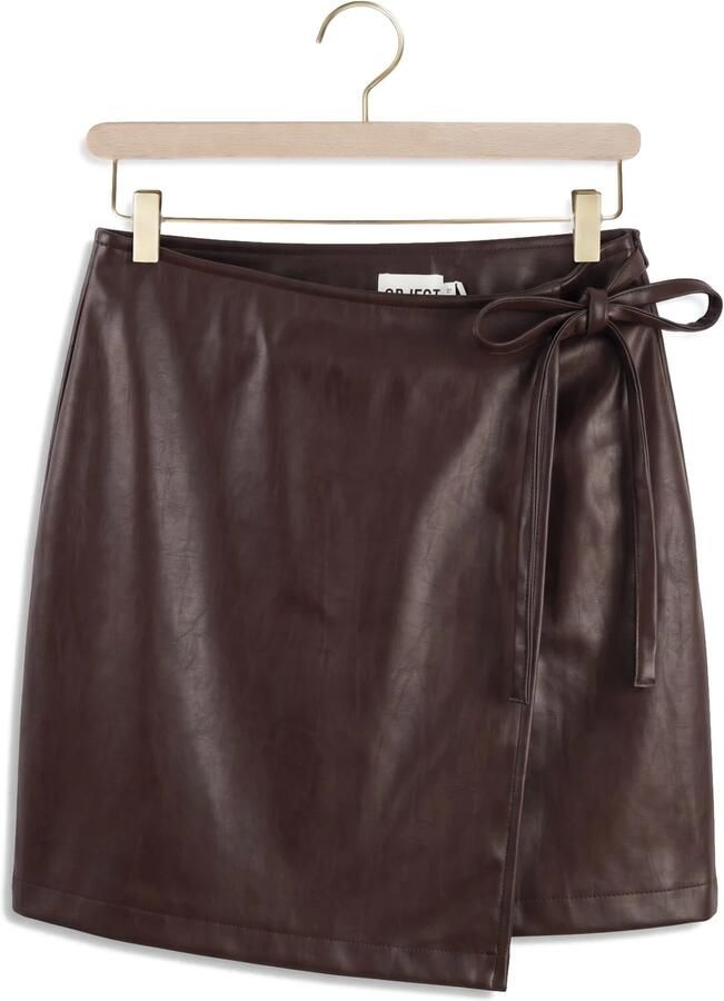 OBJECT Dames Rokken Objolive Short Wrap Skirt Bruin - Foto 2