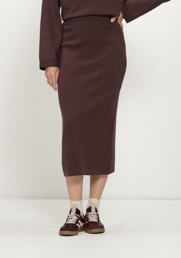 OBJECT Dames Rokken Objreynard Hw Knit Skirt Bruin