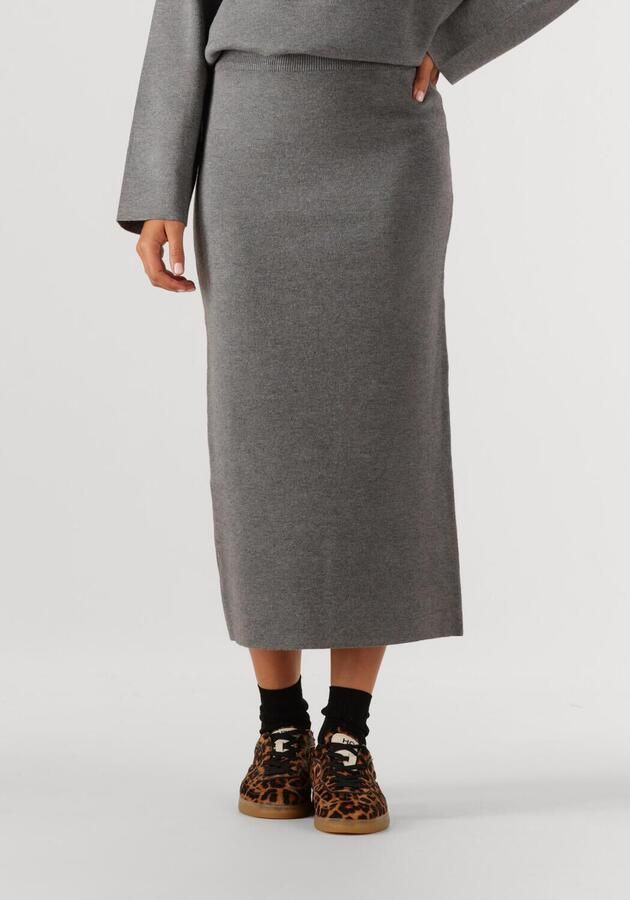 OBJECT Dames Rokken Objreynard Hw Knit Skirt Grijs - Foto 4