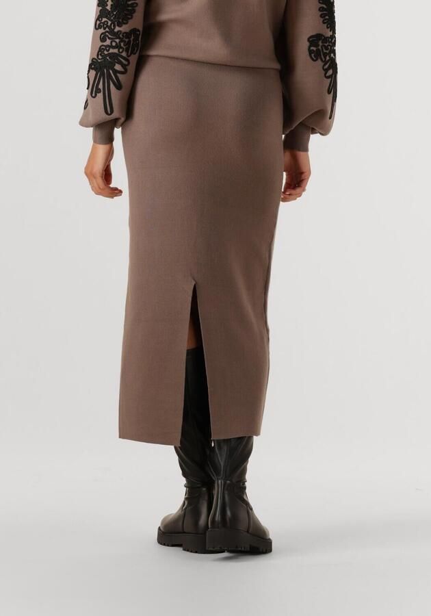 OBJECT Dames Rokken Objreynard Hw Knit Skirt Taupe