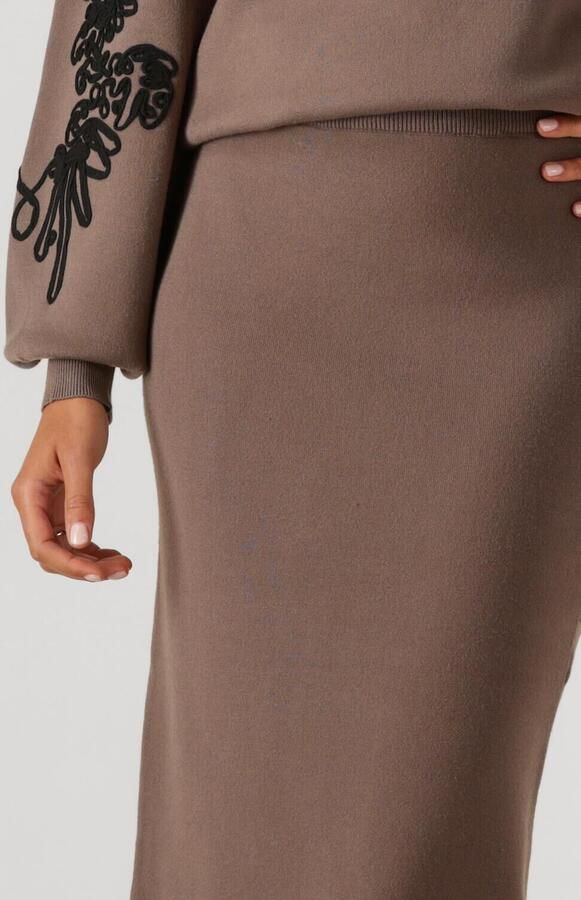 OBJECT Dames Rokken Objreynard Hw Knit Skirt Taupe - Foto 2