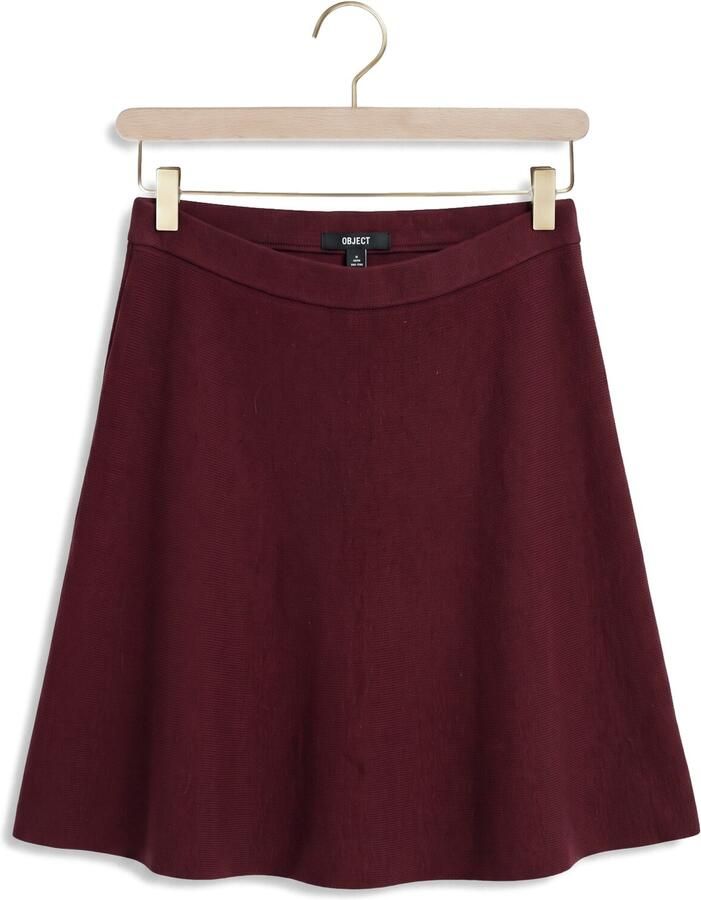 OBJECT Dames Rokken Objreynard Hw Short Knit Skirt Bordeaux - Foto 2