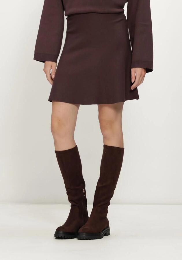 OBJECT Dames Rokken Objreynard Hw Short Knit Skirt Bruin