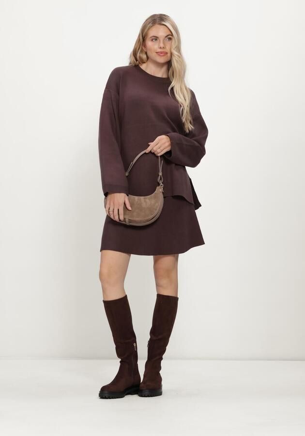 OBJECT Dames Rokken Objreynard Hw Short Knit Skirt Bruin - Foto 4