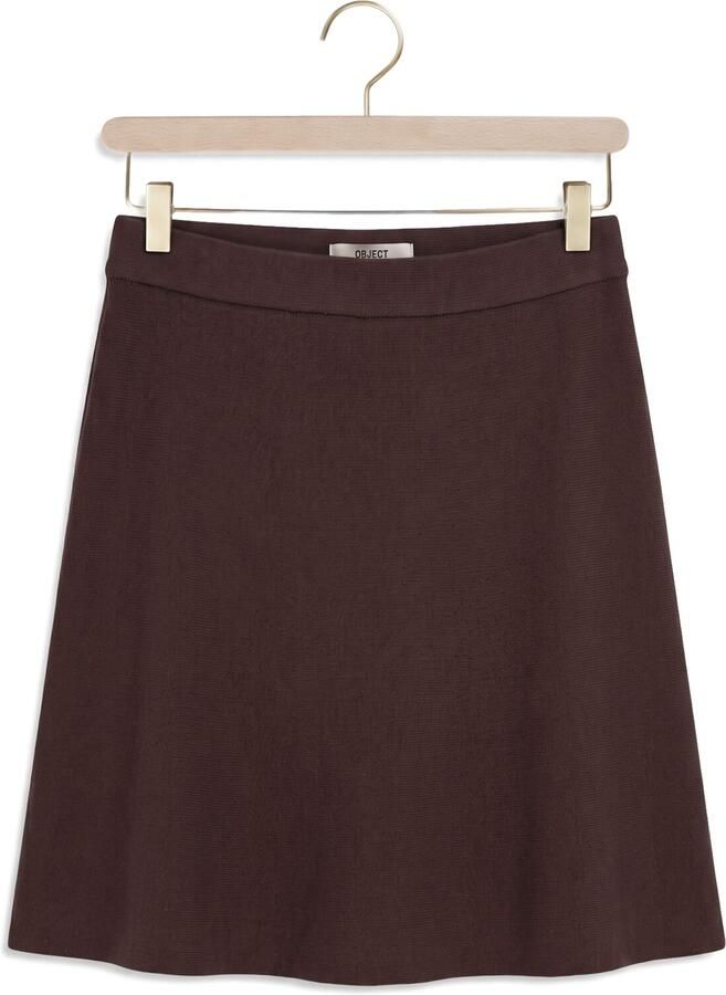 OBJECT Dames Rokken Objreynard Hw Short Knit Skirt Bruin - Foto 2