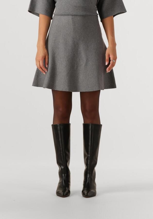OBJECT Dames Rokken Objreynard Hw Short Knit Skirt Grijs - Foto 4