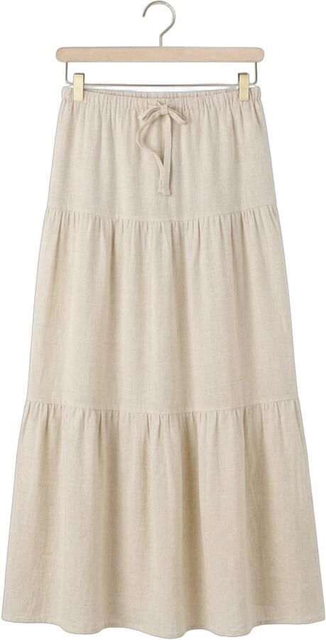 OBJECT Dames Rokken Objsanne Mw Long Layer Skirt Ecru - Foto 4