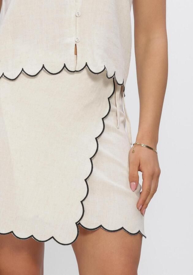 OBJECT Dames Rokken Objsanne Mw Wrap Short Skirt Ecru - Foto 3