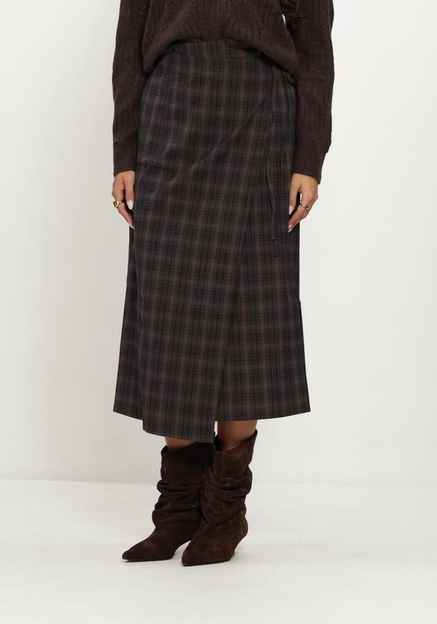 OBJECT Dames Rokken Objsoley Reese Re Long Wrap Skirt Bruin