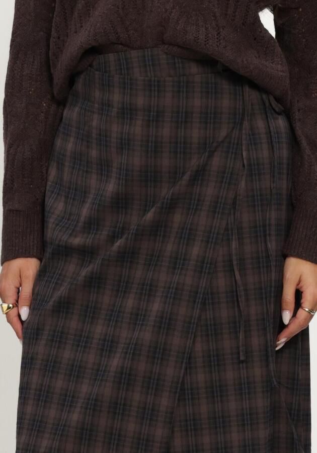 OBJECT Dames Rokken Objsoley Reese Re Long Wrap Skirt Bruin - Foto 3