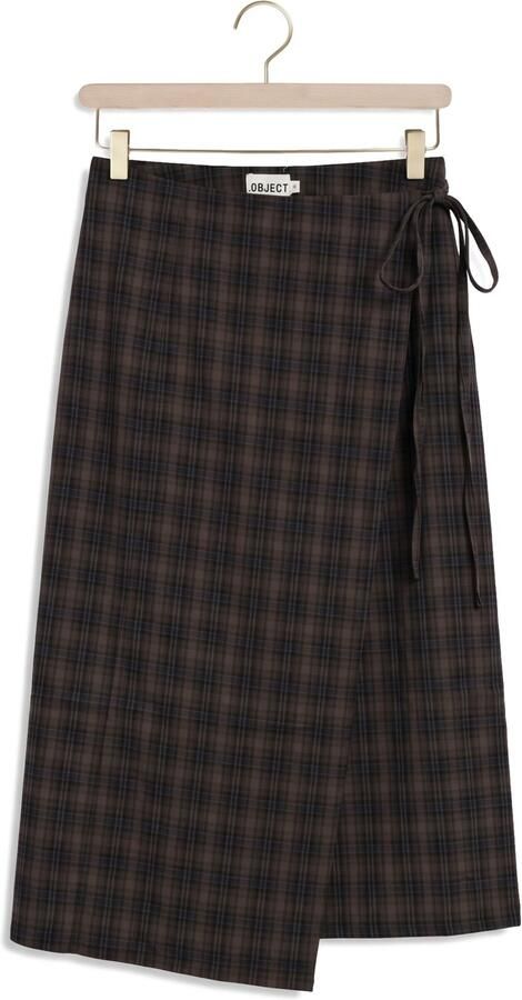 OBJECT Dames Rokken Objsoley Reese Re Long Wrap Skirt Bruin - Foto 4