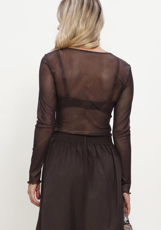 OBJECT Dames Tops & T-shirts Bjnoelle Slim L s Top 147 Bruin - Foto 2