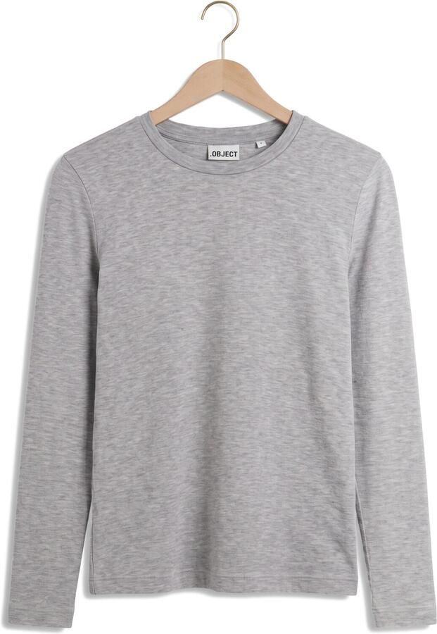 OBJECT Dames Tops & T-shirts Objalma Ls Re Top Noos Lichtgrijs - Foto 4