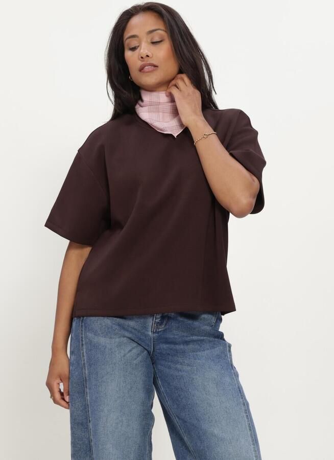 OBJECT Dames Tops & T-shirts Objandrea Re 2 4 T-shirt Noos Bruin