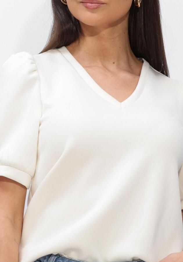 OBJECT Dames Tops & T-shirts Objandrea S s Re V-neck Top Gebroken Wit - Foto 3