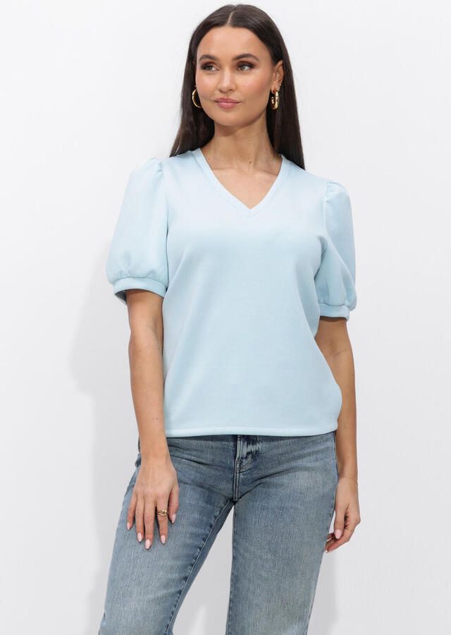 OBJECT Dames Tops & T-shirts Objandrea S s Re V-neck Top Lichtblauw