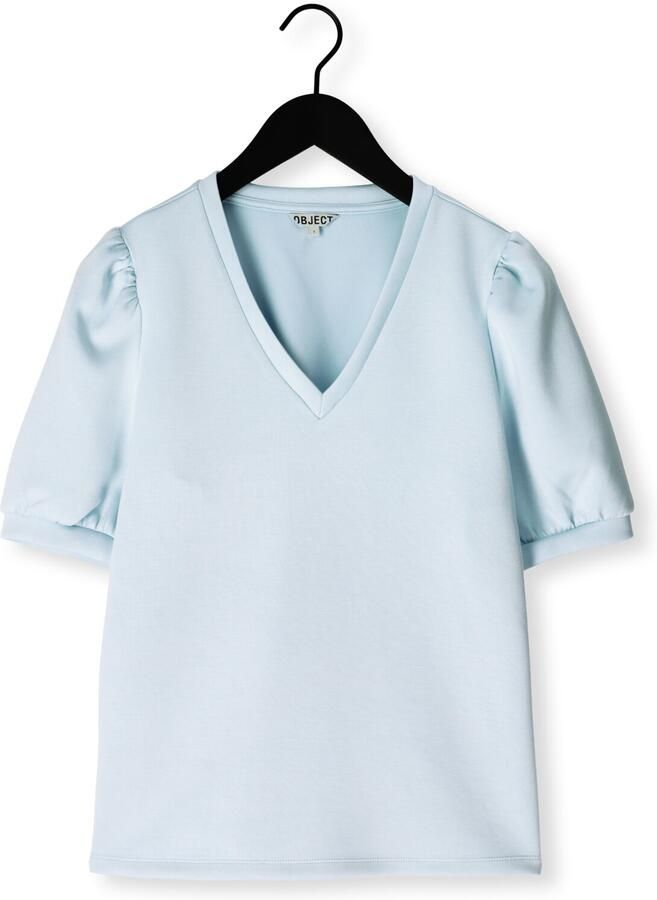 OBJECT Dames Tops & T-shirts Objandrea S s Re V-neck Top Lichtblauw - Foto 2