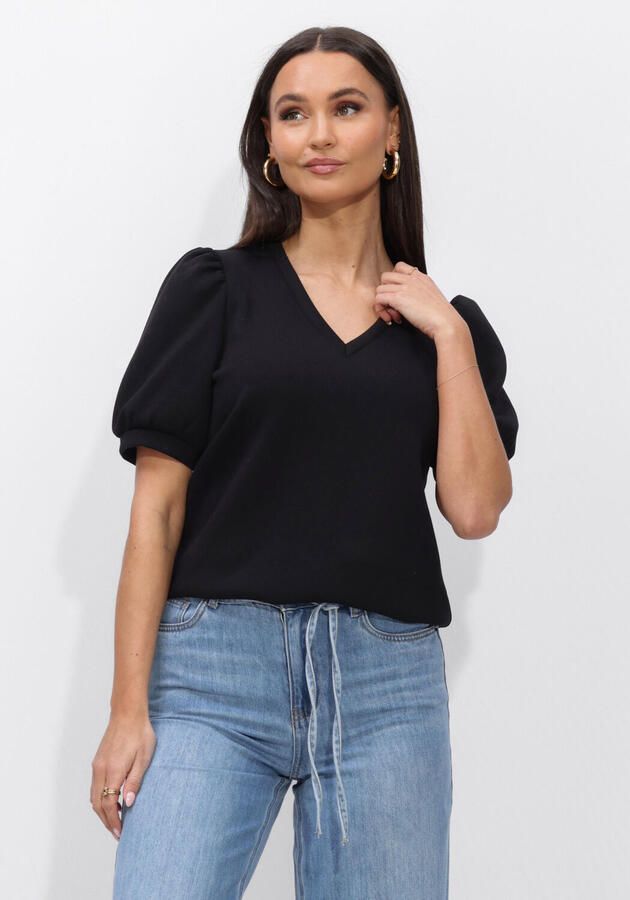 OBJECT Dames Tops & T-shirts Objandrea S s Re V-neck Top Zwart