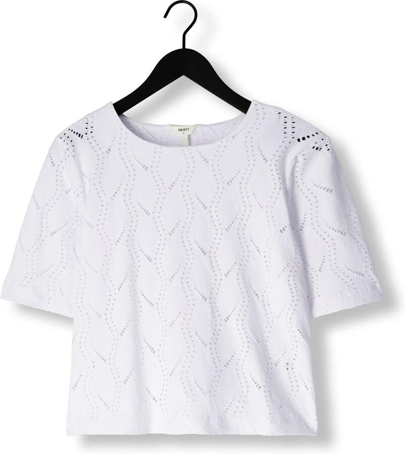 OBJECT Dames Tops & T-shirts Objava 2 4 Lo O-neck Top Wit