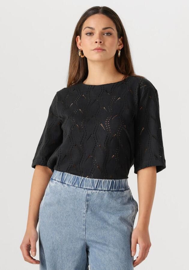 OBJECT Dames Tops & T-shirts Objava 2 4 Lo O-neck Top Zwart - Foto 4