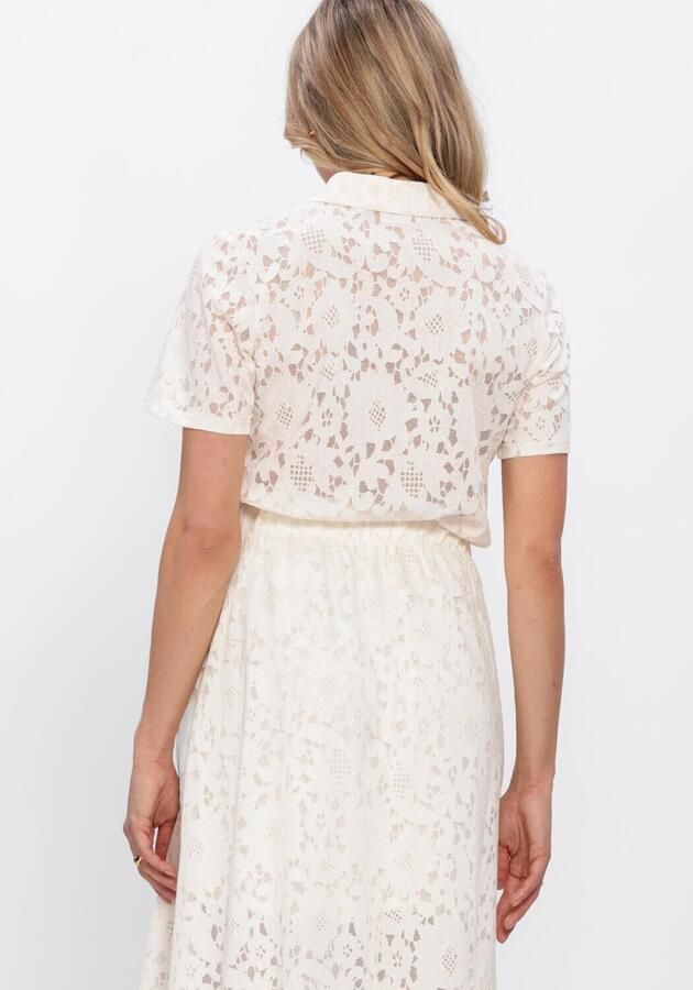 OBJECT Dames Tops & T-shirts Objbianca S s Lo Polo Top Creme - Foto 4