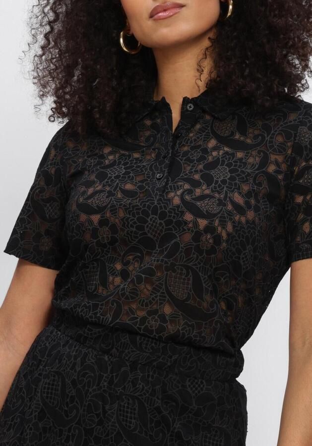 OBJECT Dames Tops & T-shirts Objbianca S s Lo Polo Top Zwart - Foto 4