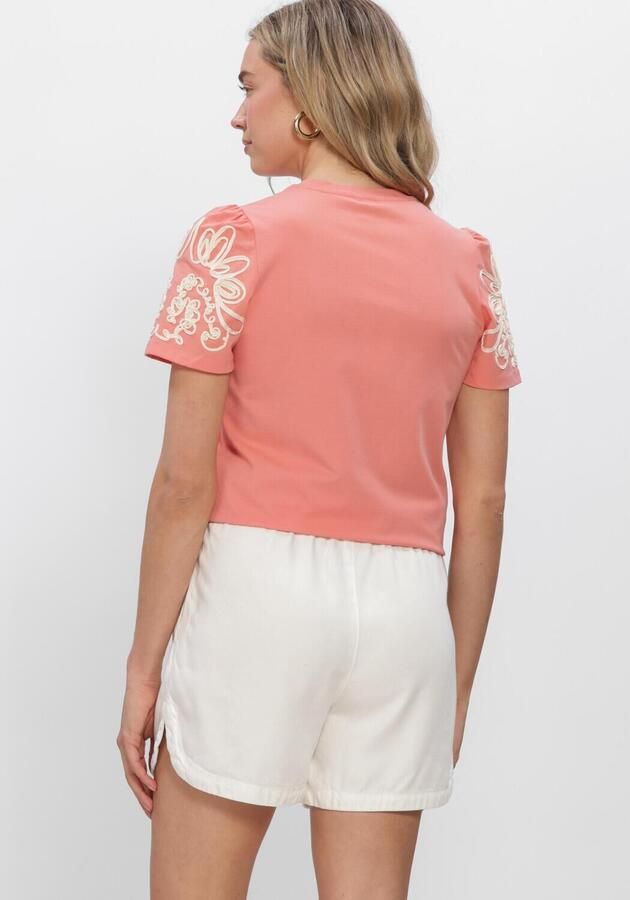 OBJECT Dames Tops & T-shirts Objcaroline Joana Ss Top E Div Perzik - Foto 3